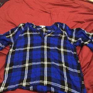 Blue Plaid Shirt